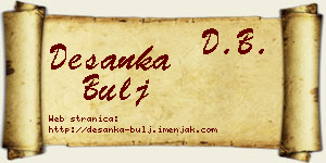 Desanka Bulj vizit kartica
